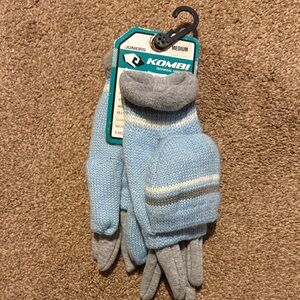 Kombi Kids Blue and Gray Mittens